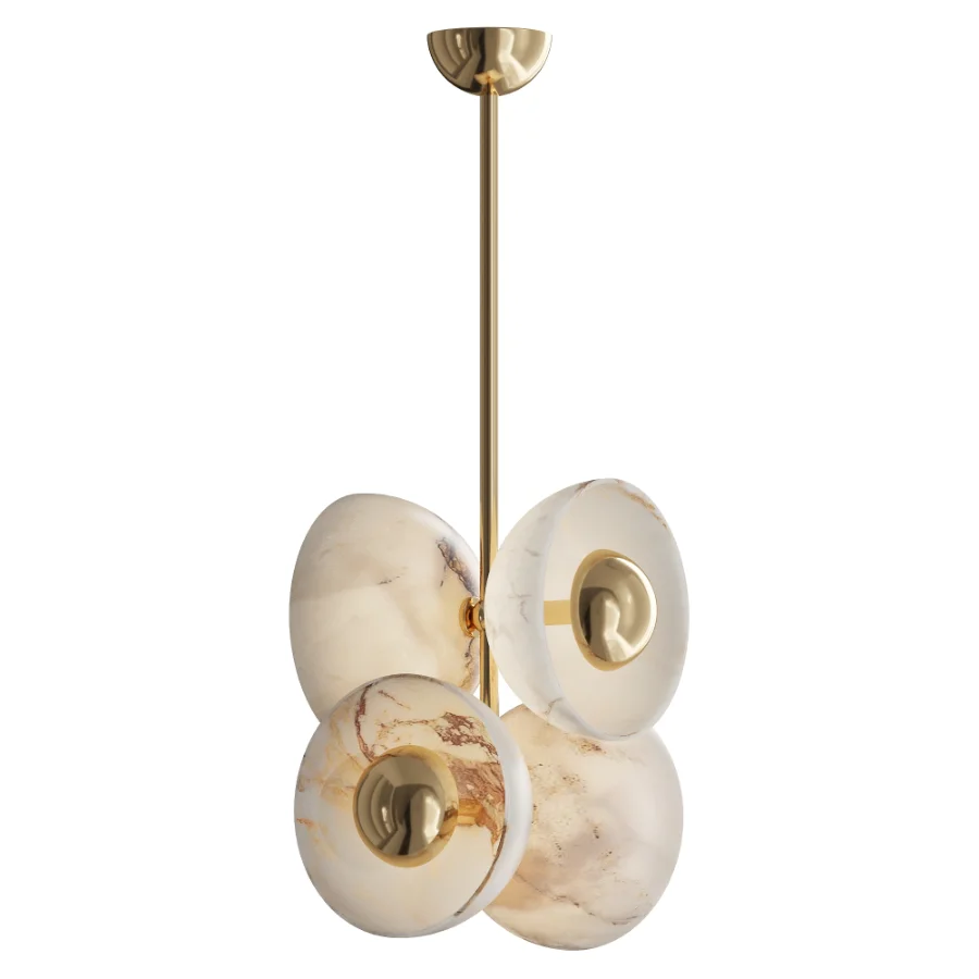 Alabaster Cup Pendant Lamp BUTTERFLY Image 1