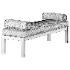 Modern Velvet Bench with Gold Details - Thumbnail 4