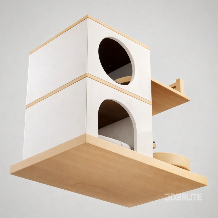 Modern Cat Tree House Image 8
