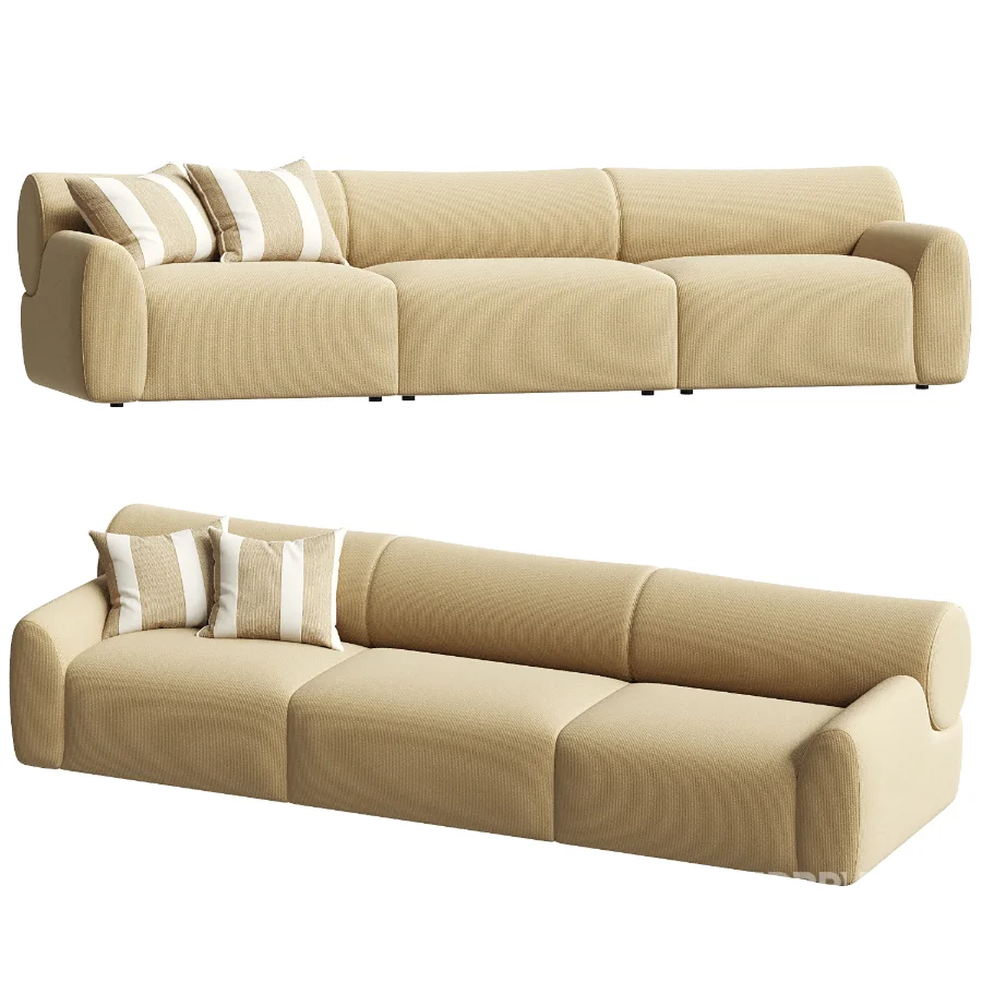 Pebble Italian Modern Sofa Image 4