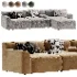 Morell 4 Piece Upholstered Modular Sofa - Thumbnail 5