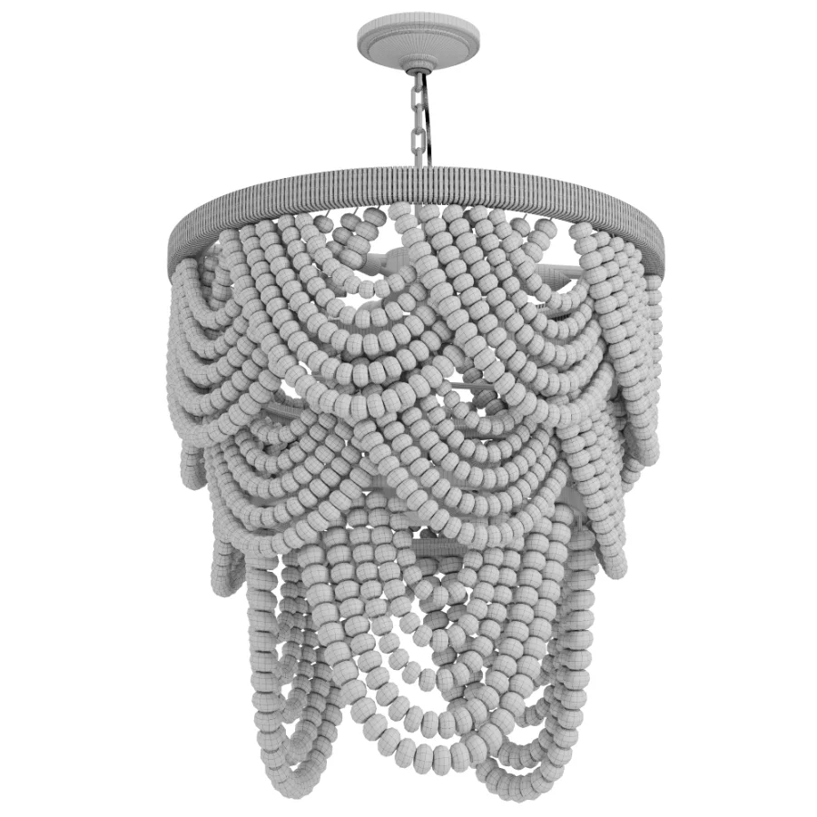 Lorelei Wood Bead Chandelier Image 2