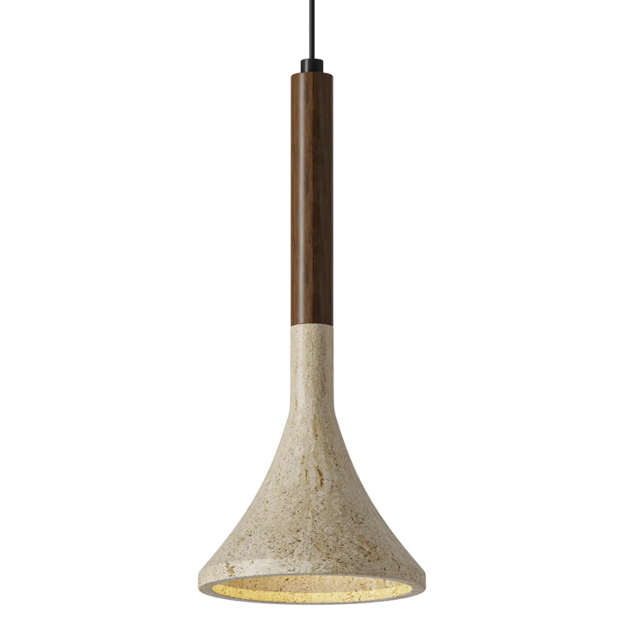 Aplomb Japandi Travertine Pendant Lamp Image 2