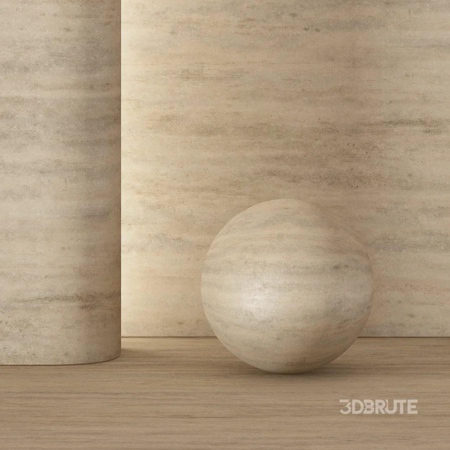 Beige Travertine Vein Cut Material Image 2