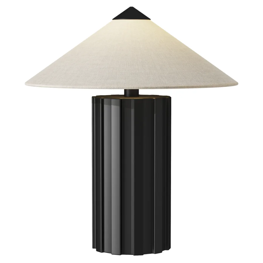 Lee Table Lamp Textured Black Image 1