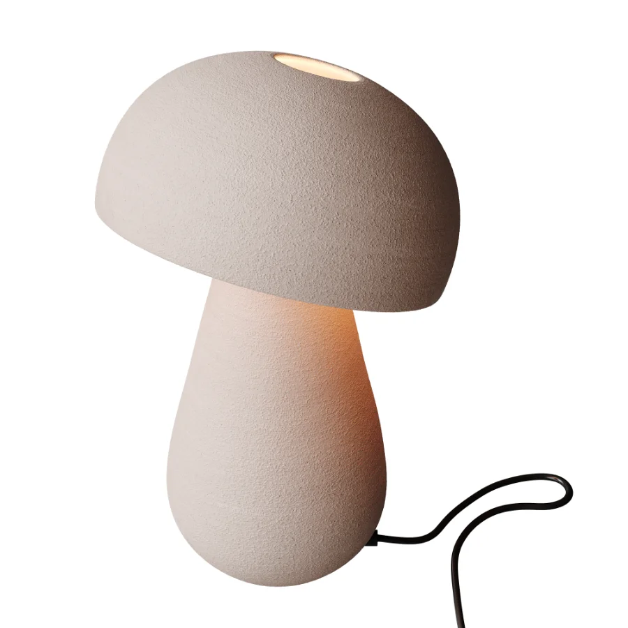 White Mushroom Table Lamp Image 7