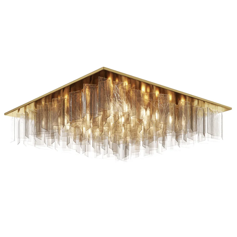Square Propellor Cumulus White Chandelier Image 1