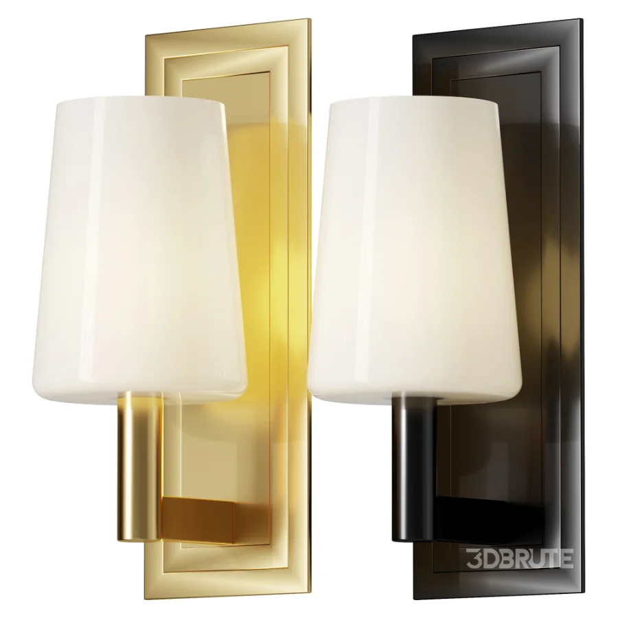 Fyn Wall Sconce 12 Aged Brass with Opal Glass Image 1