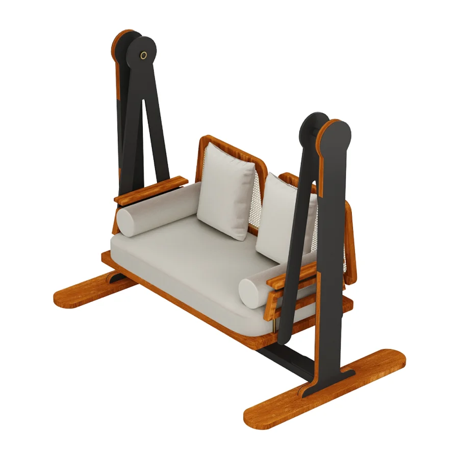 Shashwat 2 Seater Sheesham Wood Cane Swing Chair Image 4