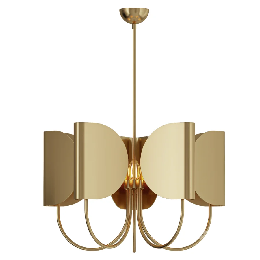 Nico 5 Light Chandelier 32 Antique Brass Image 1