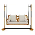 Shashwat 2 Seater Sheesham Wood Cane Swing Chair - Thumbnail 1