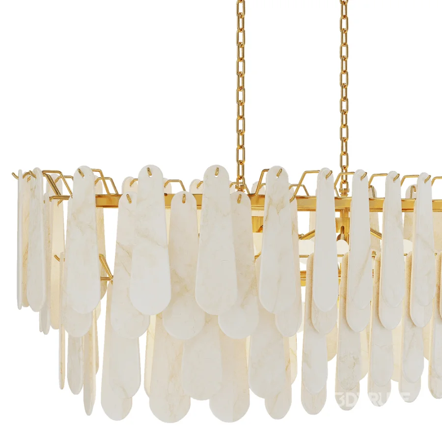 Alabaster Chandelier Pendant Light Image 6
