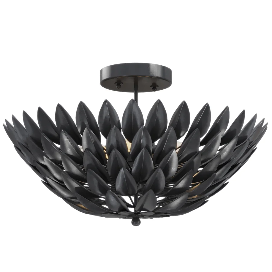 Olive Leaf Semi-Flush Ceiling Light Image 5