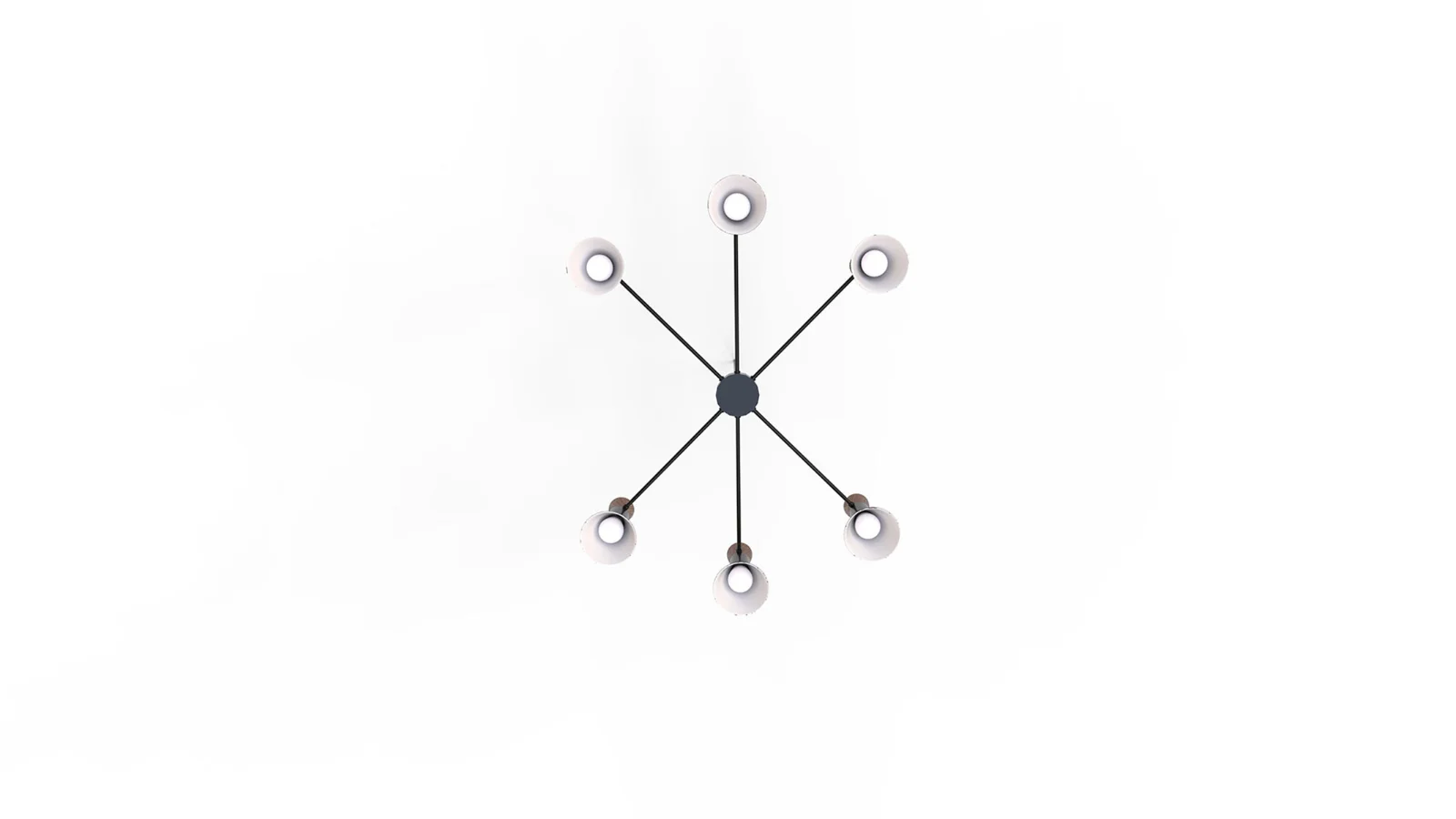 Brentston Metal Chandelier Black Image 3