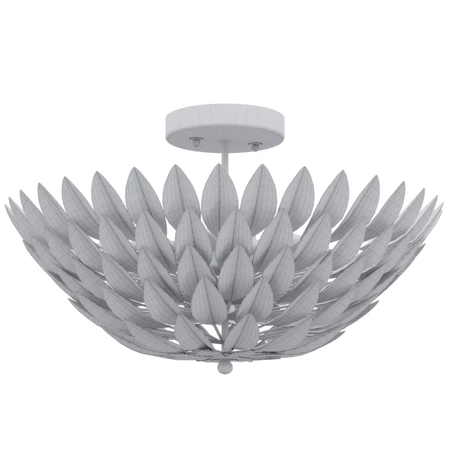 Olive Leaf Semi-Flush Ceiling Light Image 2