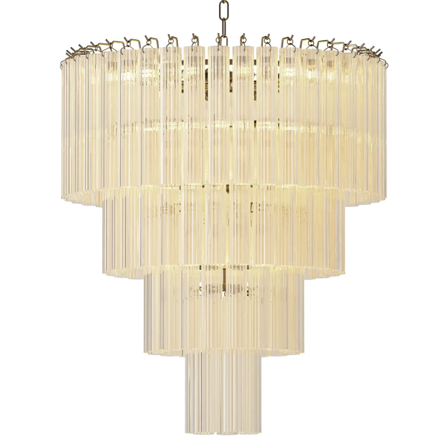 Large Janae chandelier made of glass Westwing Collection Image 4