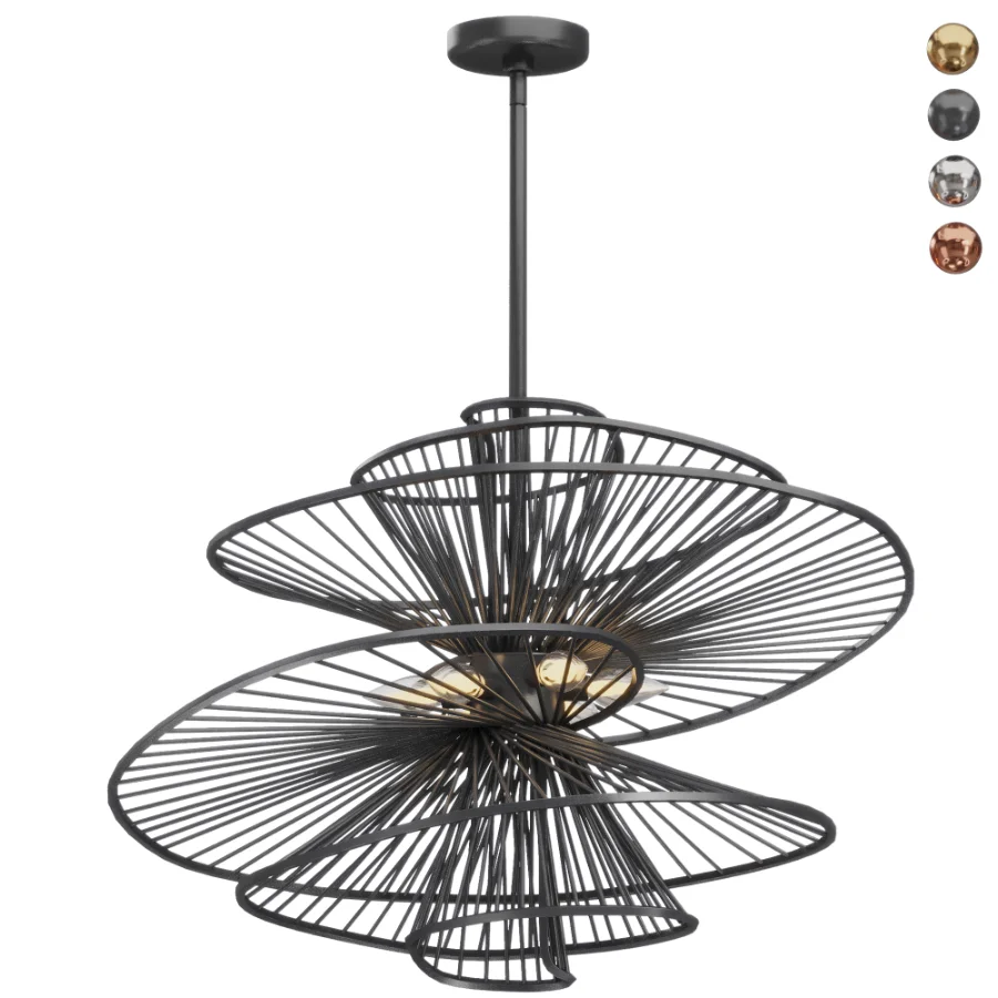 Ribbon Swirl Chandelier Image 3