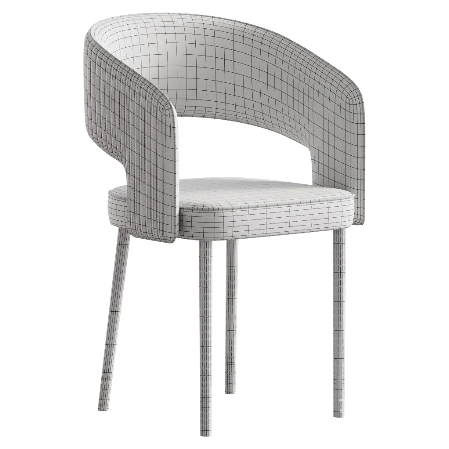 Casual Ventilated Back Arm Chair with Upholstered Armrest Image 7
