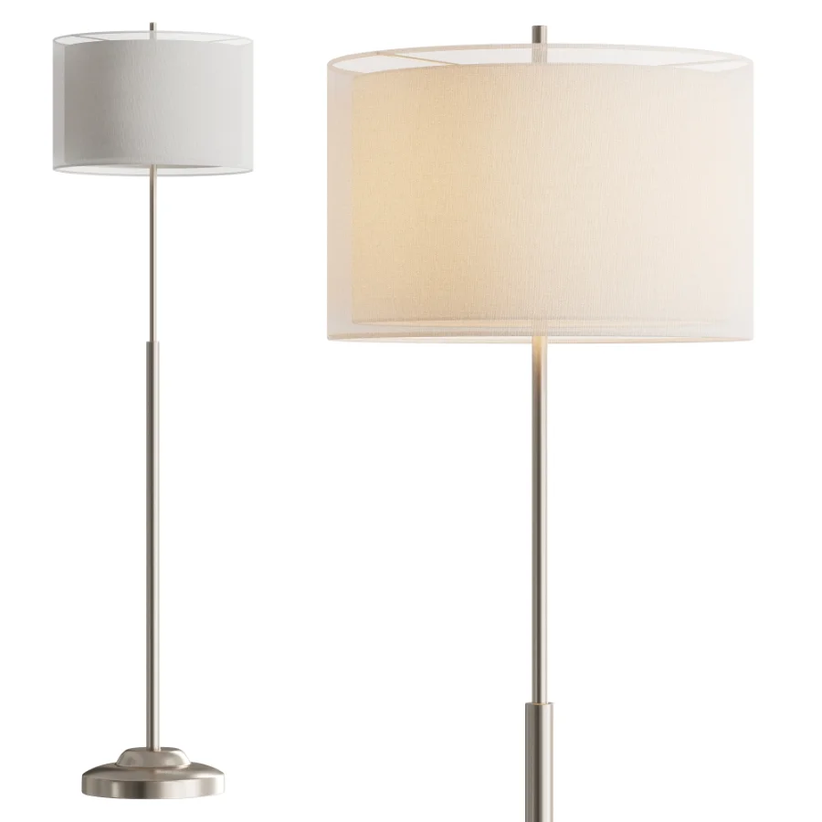 Possini Euro Roxxy Double Shade Floor Lamp Image 1