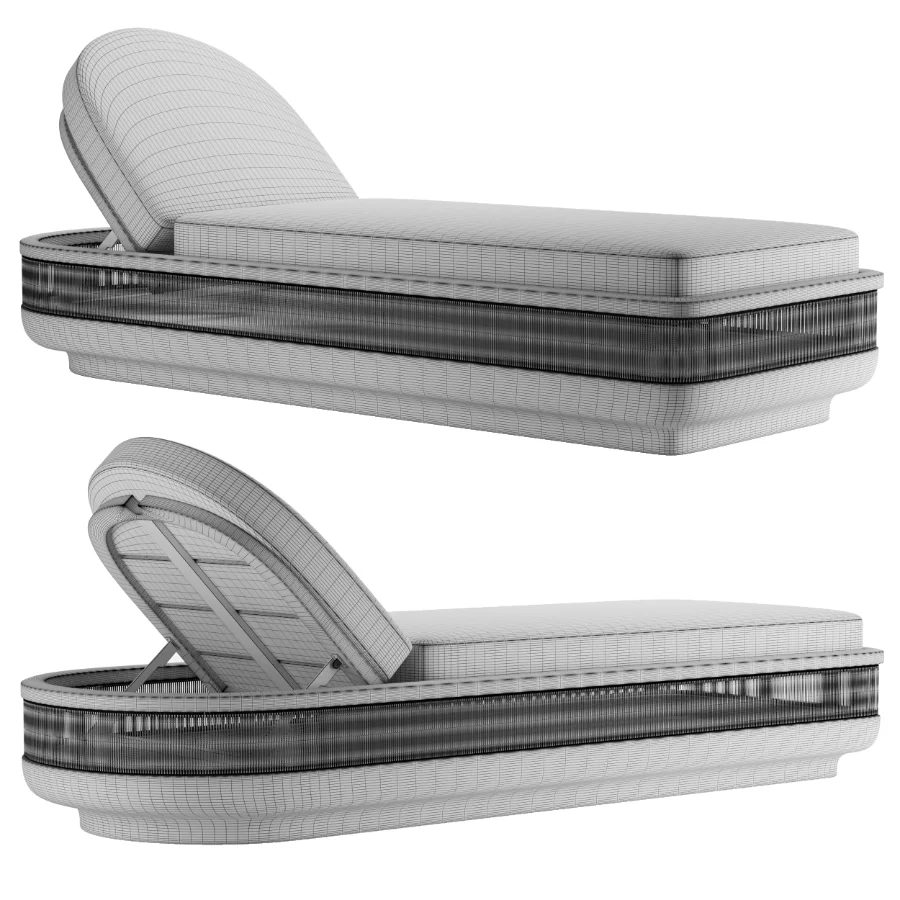 RH Brera Teak Adjustable Chaise Image 5