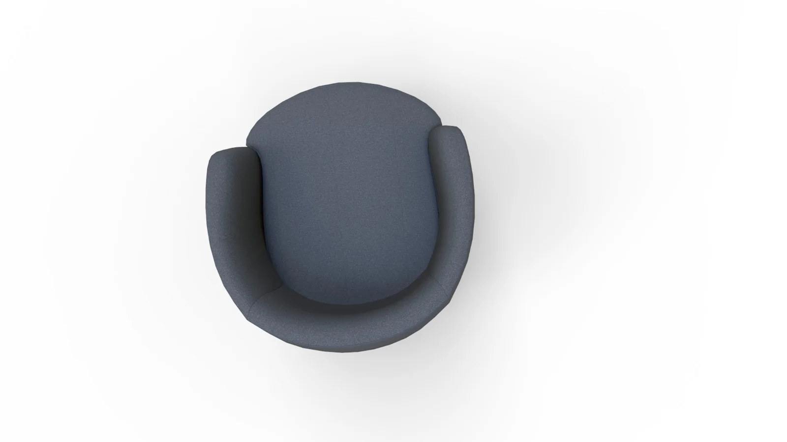 Tub Swivel Chair Navy Linen Image 3