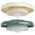 Nello Light Sage and Olive Green Metal Saucer Kids Flush Mount Ceiling Light - Thumbnail 4