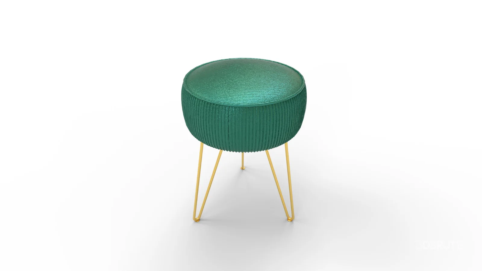 LUE BONA Pleated Vanity Stool Image 2