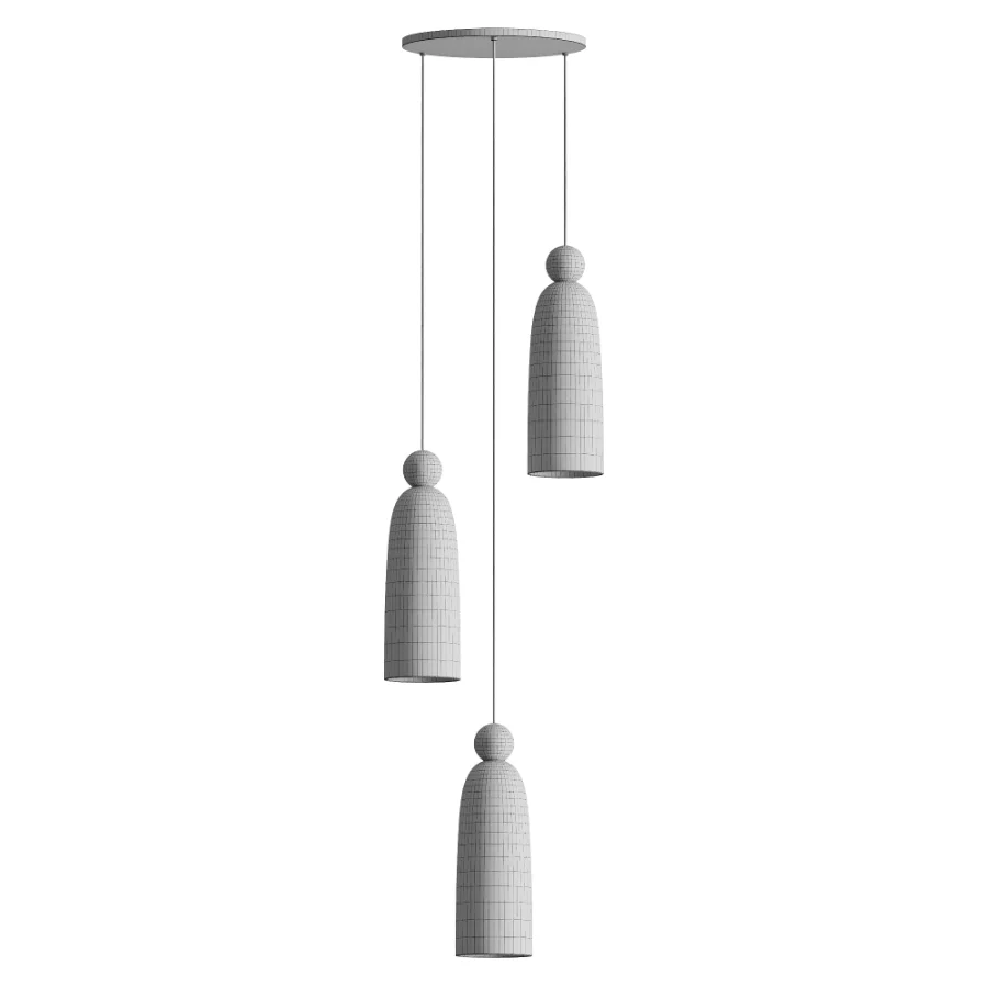 Figure Alabaster Pendant Lamp 3 heads Image 3