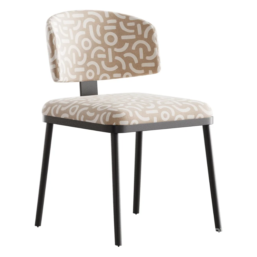 Contemporary Ink Steel Arm Chair Image 4