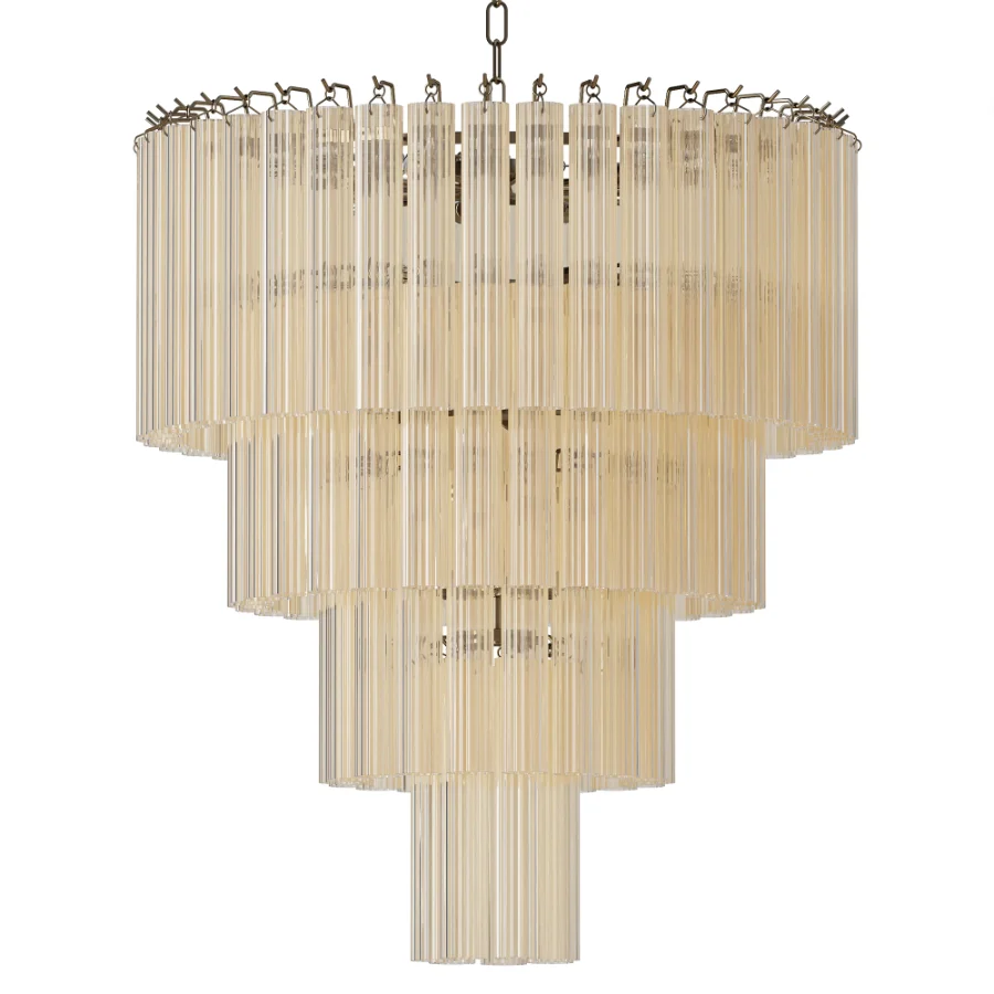 Large Janae chandelier made of glass Westwing Collection Image 1