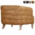 Magdelan brown tufted leather armchair - Thumbnail 6