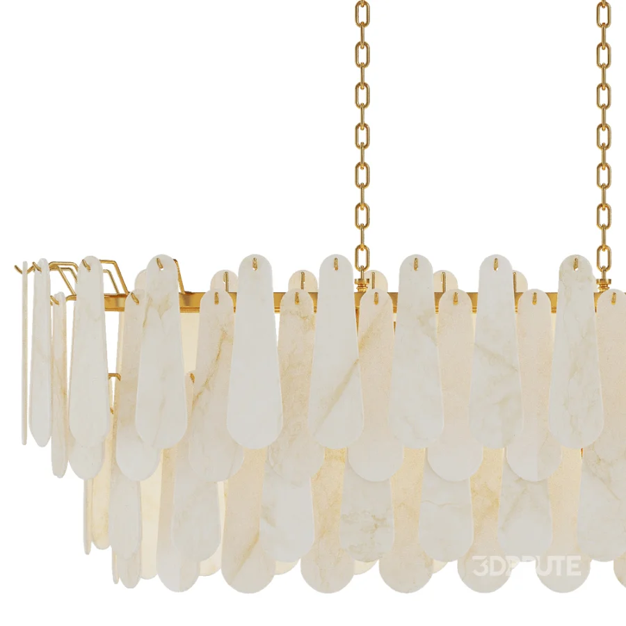 Alabaster Chandelier Pendant Light Image 2