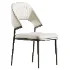 Contemporary Low Back Faux Leather Dining Chair - Thumbnail 4