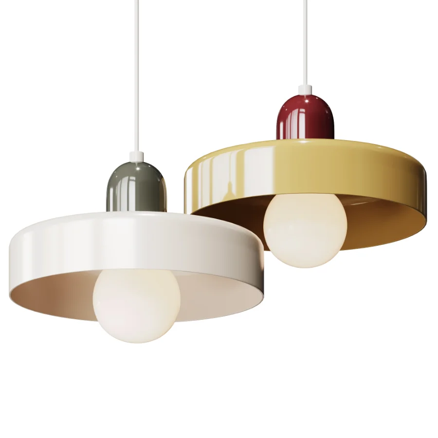 Bauhaus Stained Glass Pendant Light Image 1