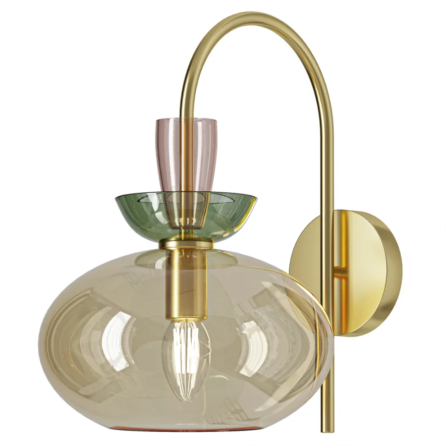 Nyra wall lamp made of colored glass Image 1