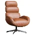 Kessen Velour Cream Swivel Chair - Thumbnail 3