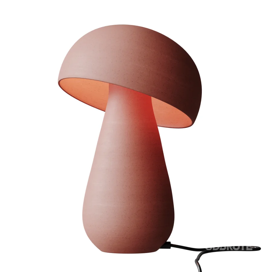White Mushroom Table Lamp Image 2