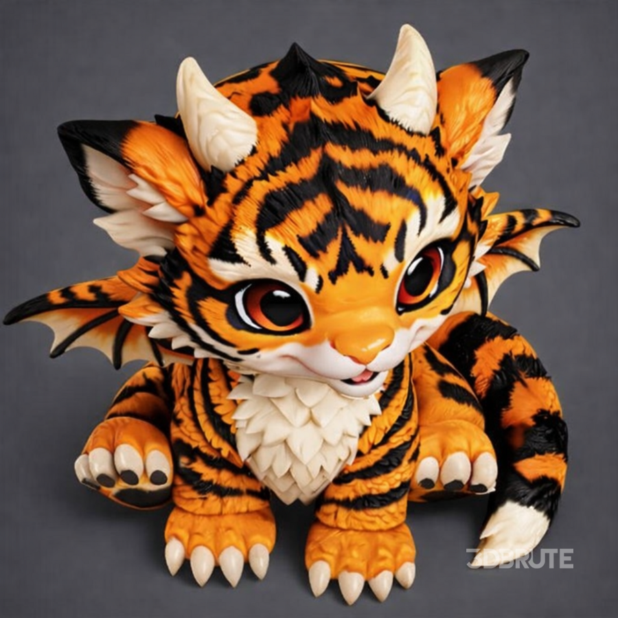 Cute Baby Tiger Dragon Image 3