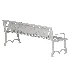 6 Foot Contour Slatted Thermoplastic Buddy Bench - Thumbnail 1