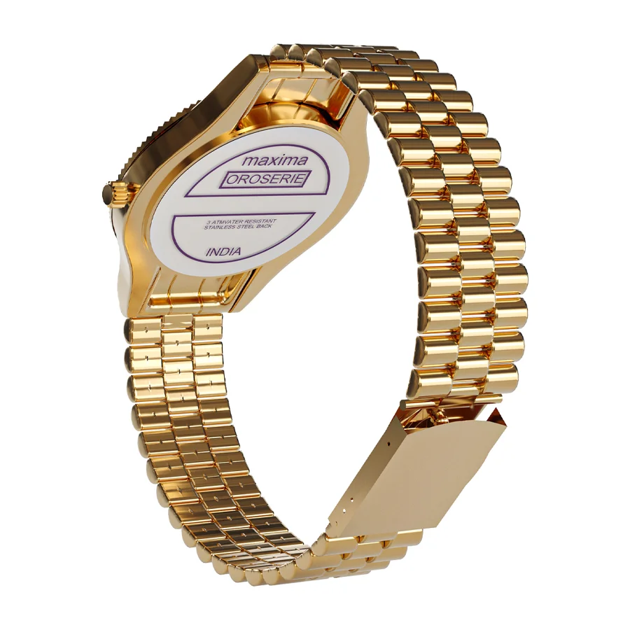 Maxima GOLD Men Gold Dial Analogue Watch Image 6