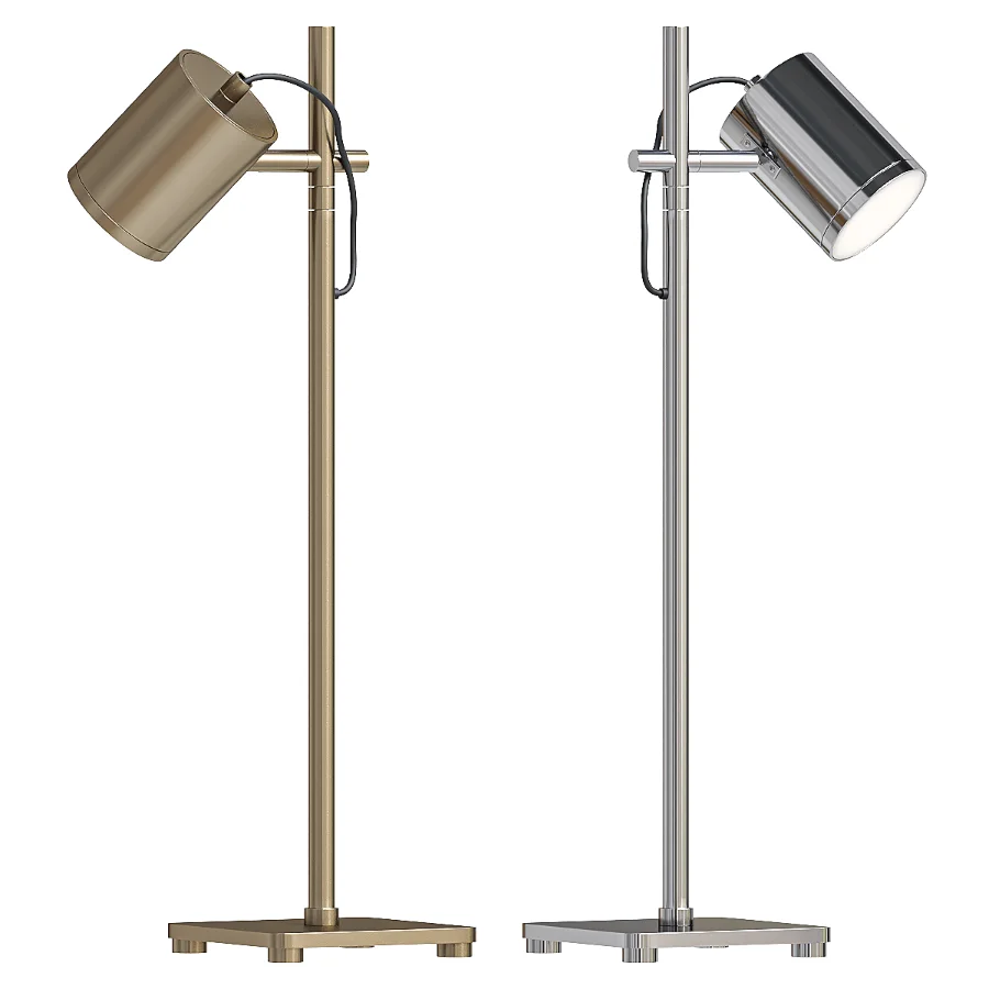 Adjustable nickel desk lamp Image 1