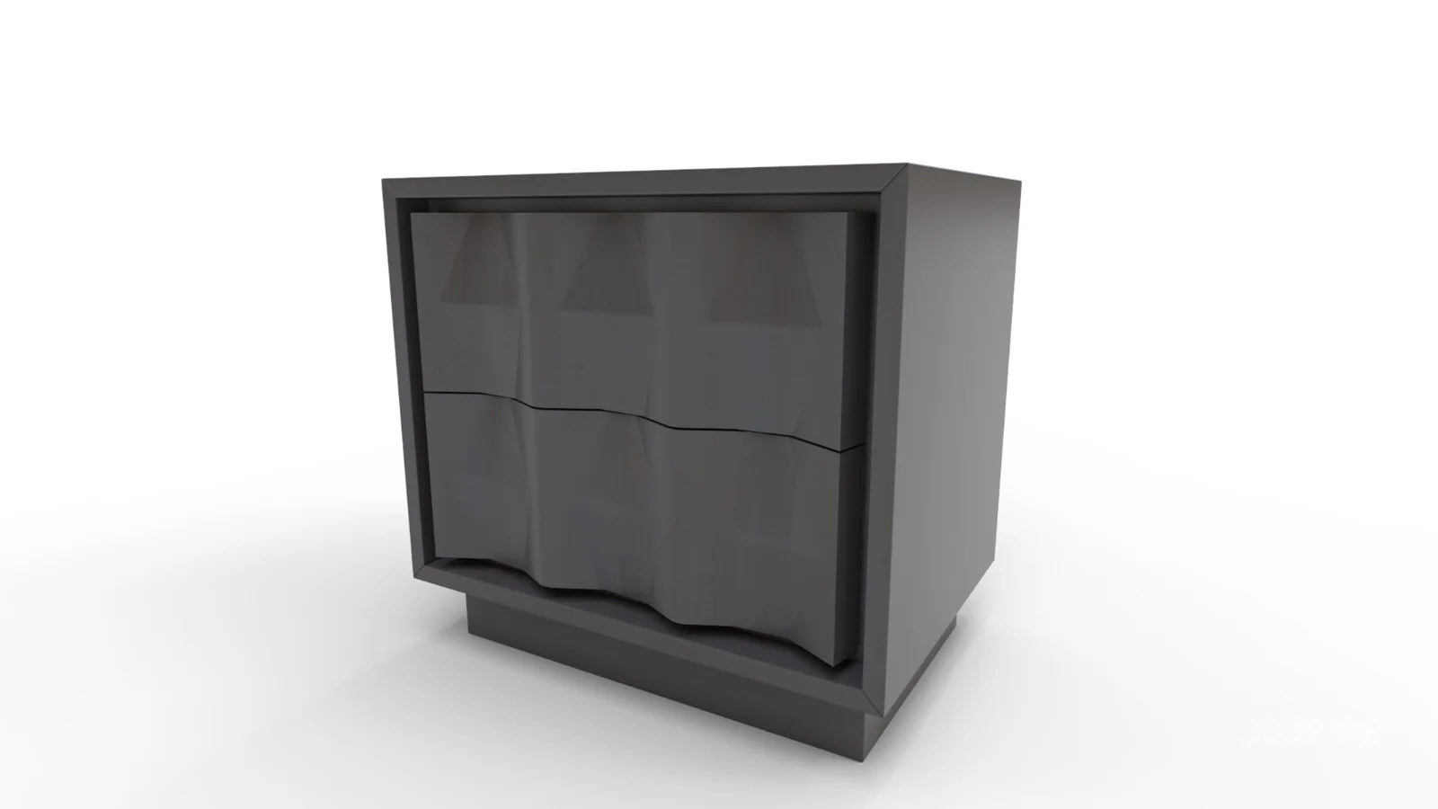 Carved Pattern Nightstand Image 9