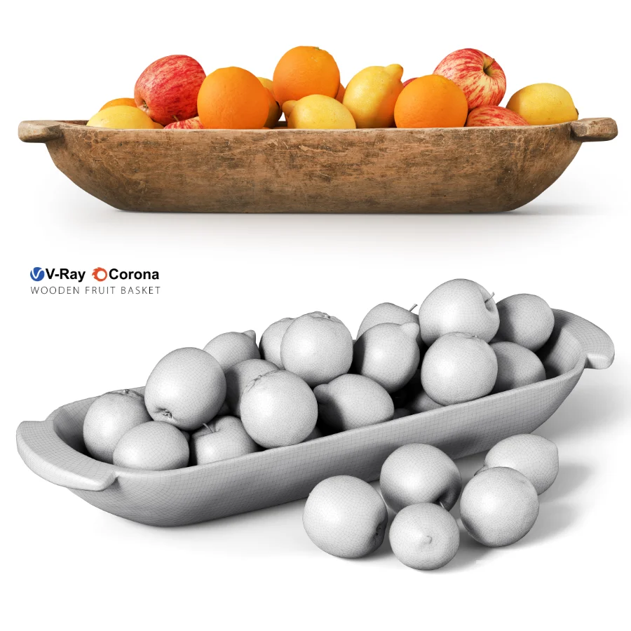 WOODEN FRUIT BASKET Image 4