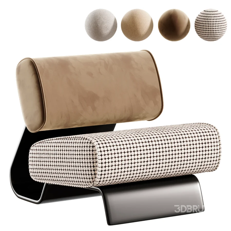 Fabric Lounge Chair Image 1