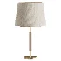 Contemporary Retro Brass Fabric Cylinder Table Lamp - Thumbnail 2