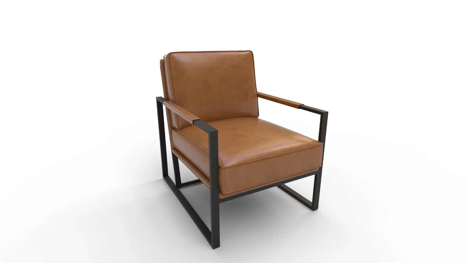 Gaines Top Grain Leather Armchair Image 1