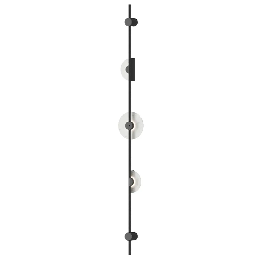Alabaster Wall Sconce Black by Dekoor Image 1