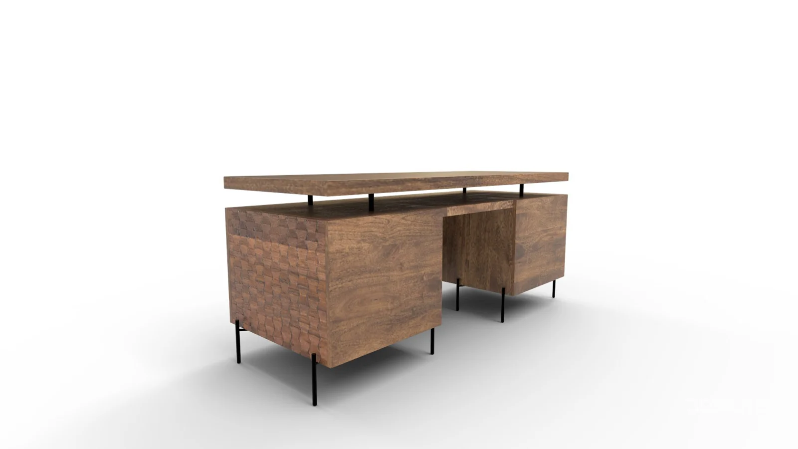Raffael Carved Wood Executive Desk Image 4