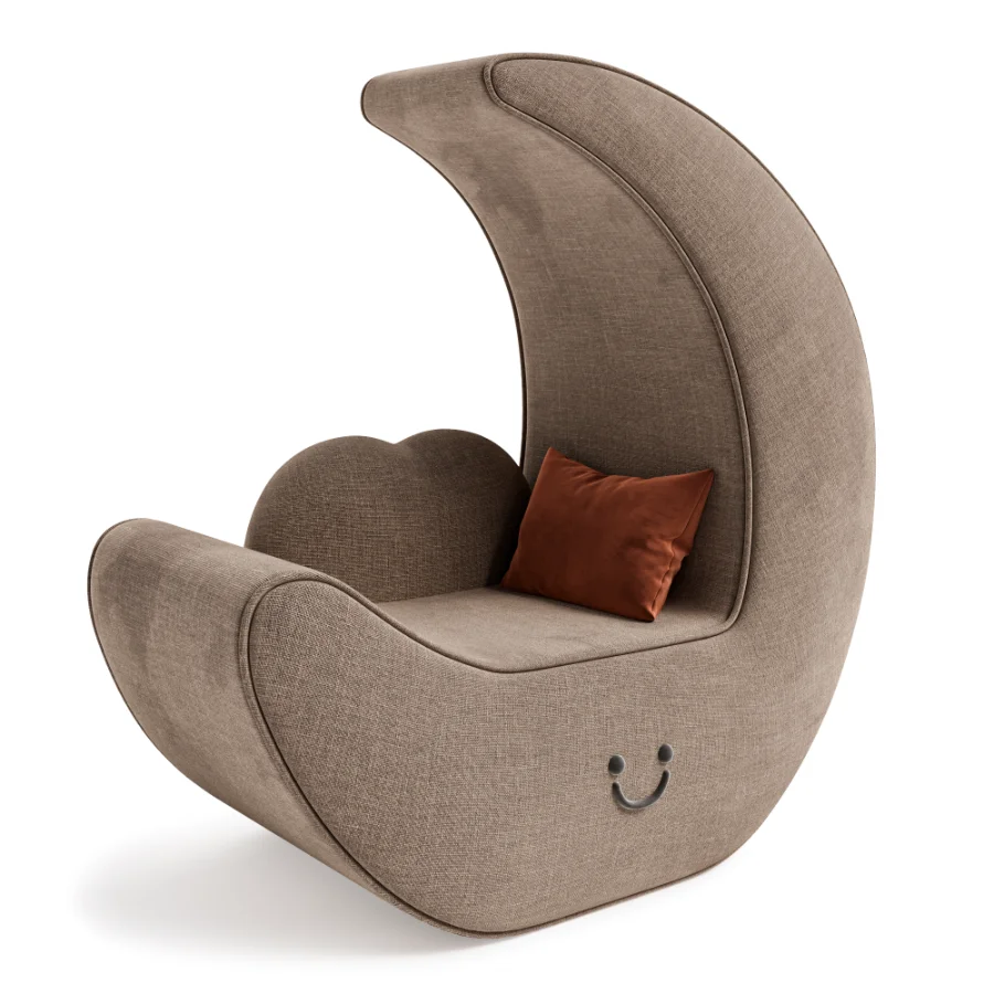 Modern Crescent Moon Lounge Chair Image 2