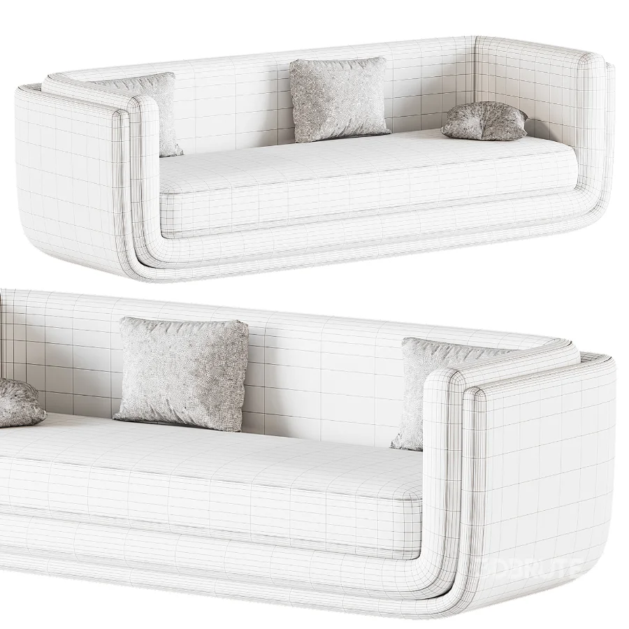 Clementine Dove Grey Woven 3 Seater Fabric Sofa Image 2